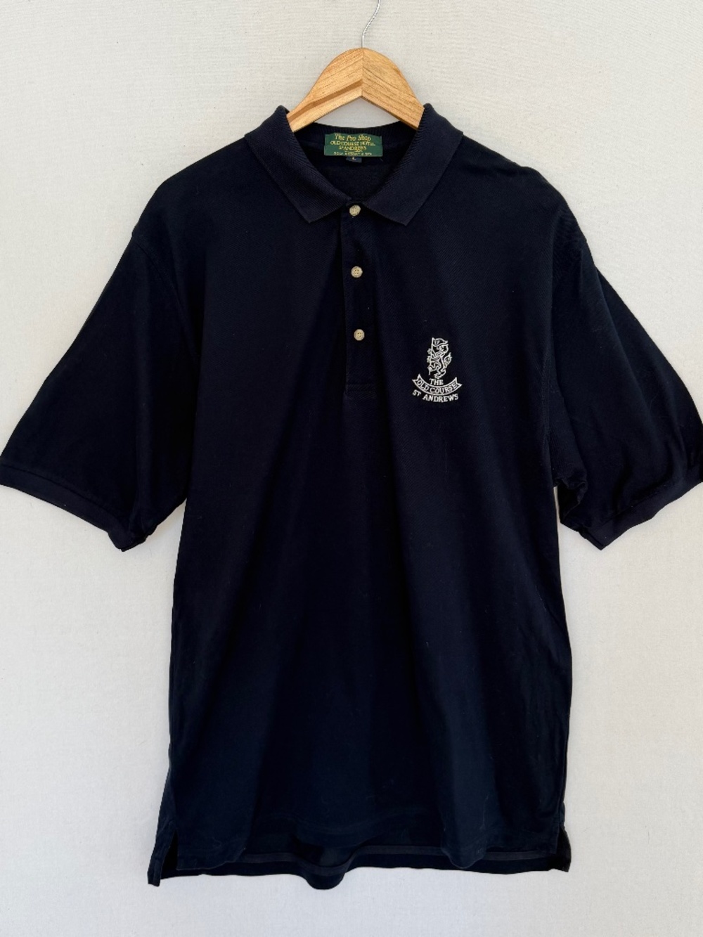 ST. ANDREWS OLD COURSE Men’s Large Dark Navy Blue Golf Polo Shirt